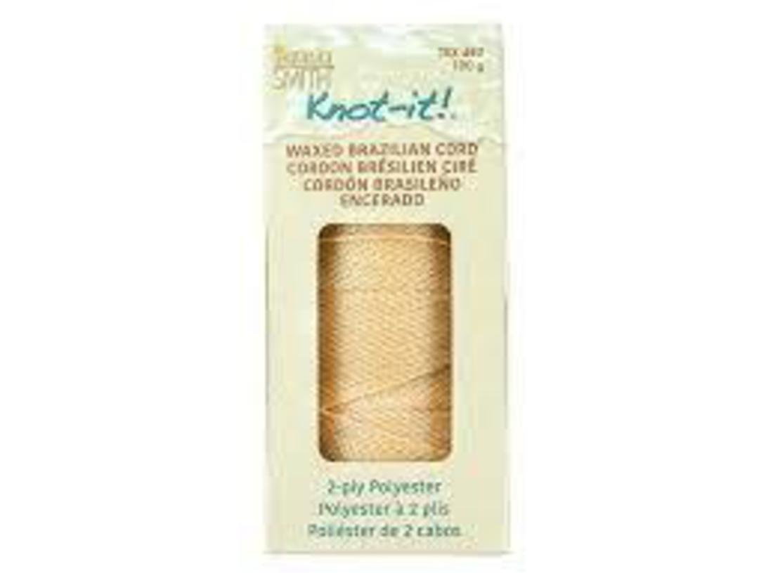 0.8mm Knot-It Brazilian Waxed Polyester Cord: Natural image 1