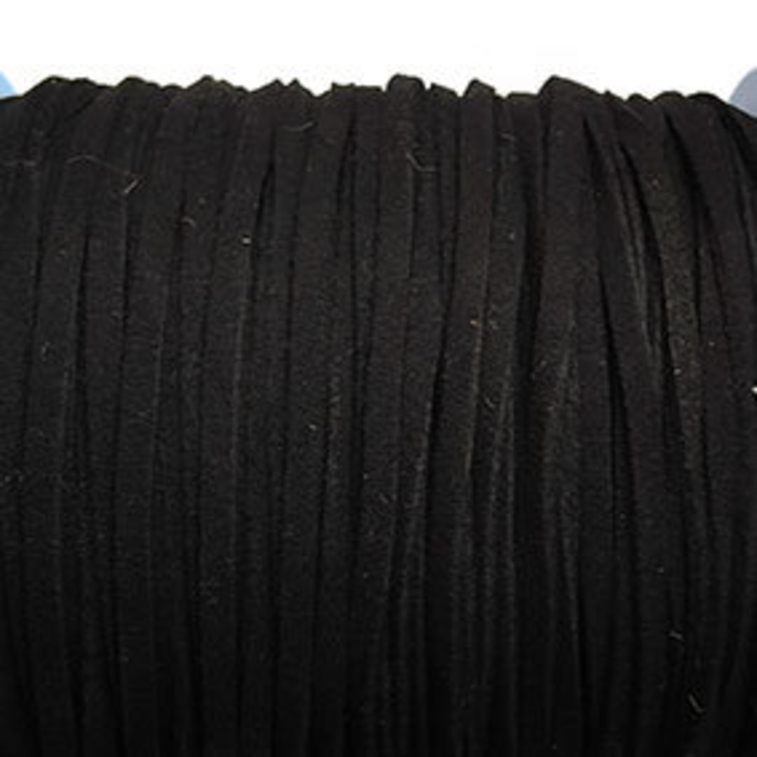 NEW! Faux Suede Cord, Black image 0