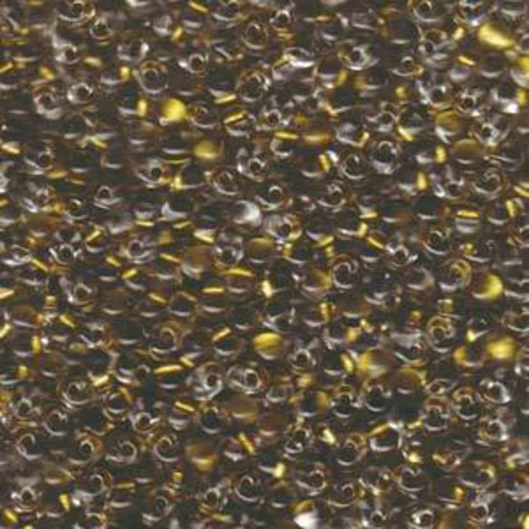3.4mm Miyuki Drop - Old Gold Lined Crystal image 0
