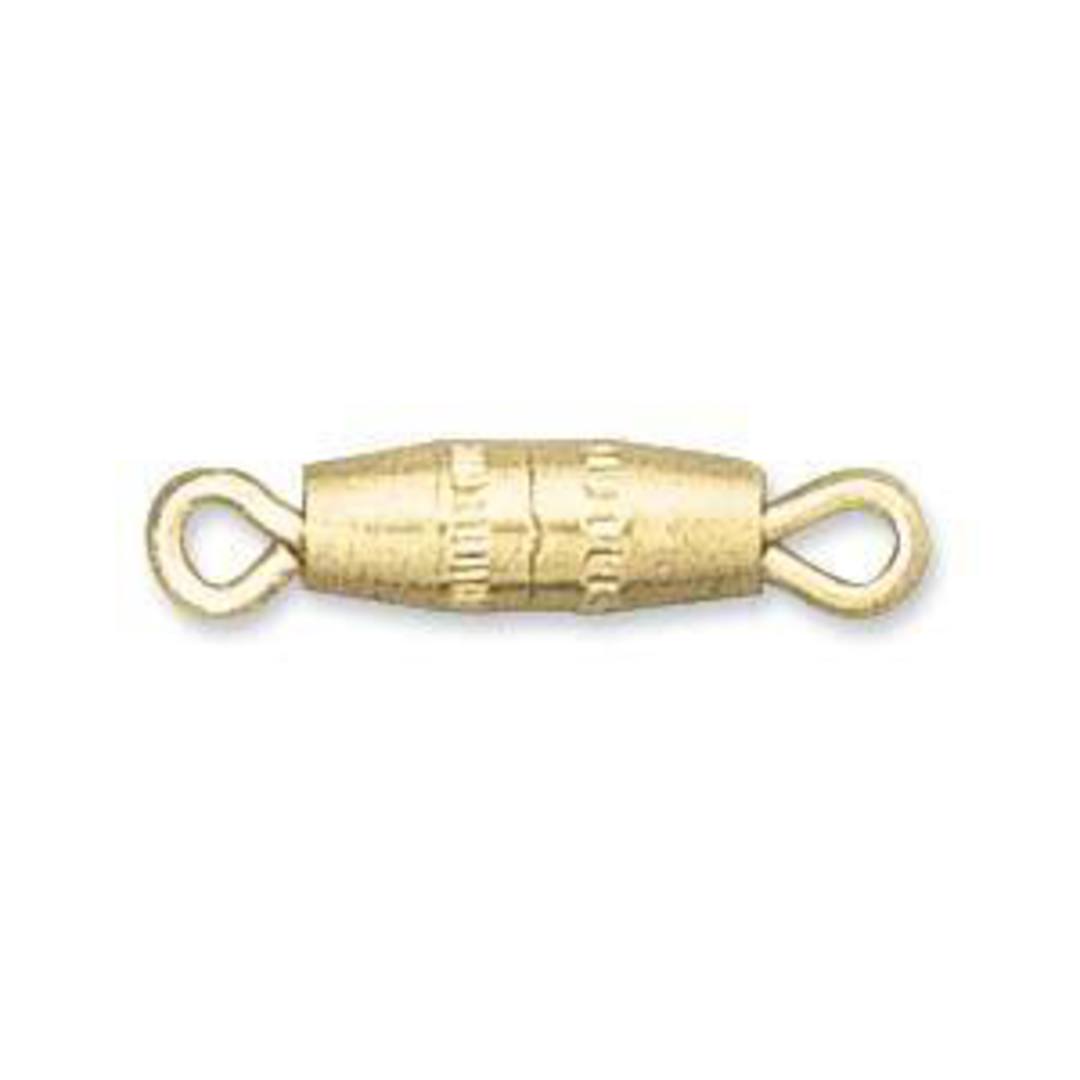 11mm (plus loops) Thin Barrel Clasp - light gold image 0