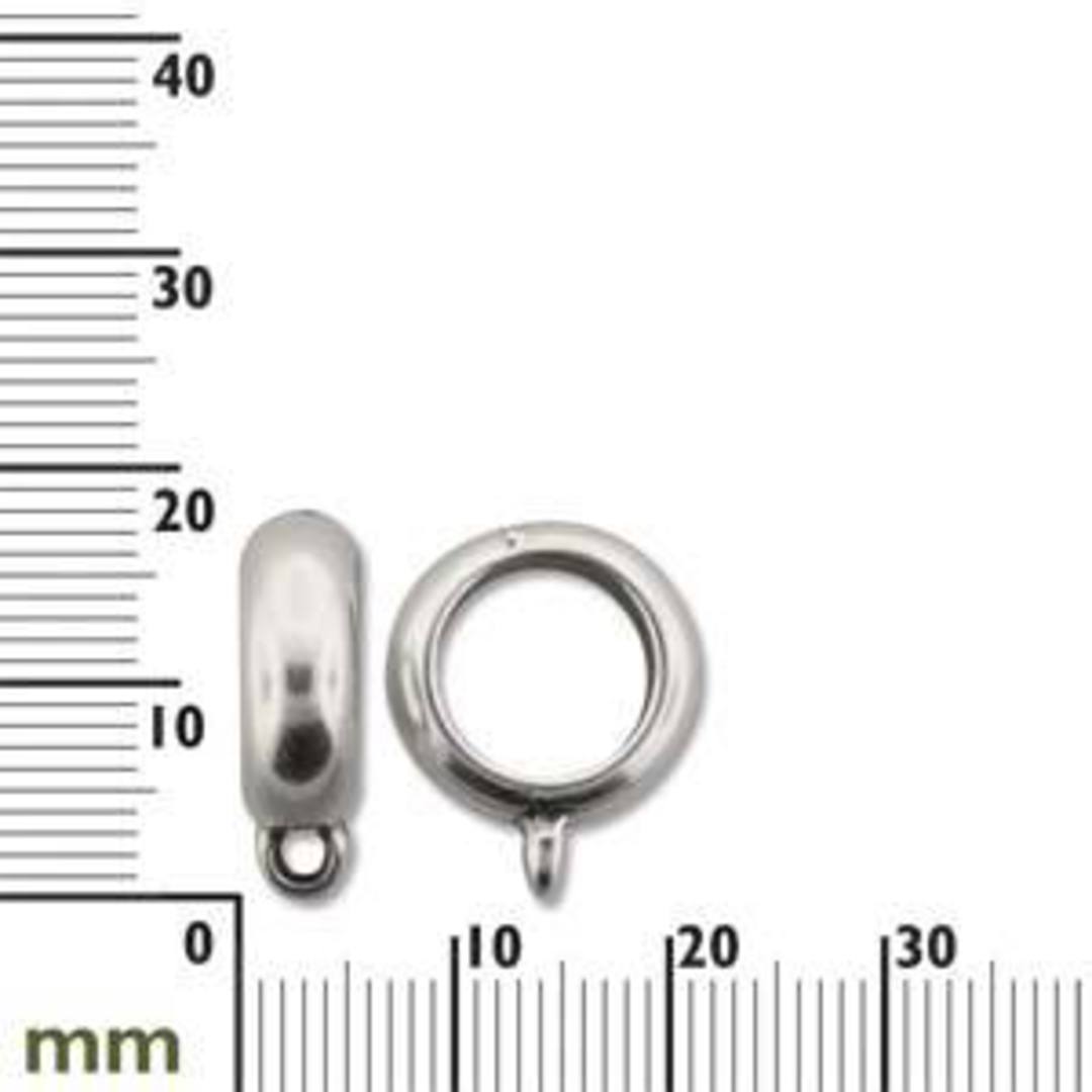 NEW! Ring Slide Bail:  18mm x 5mm - Antique Silver image 1