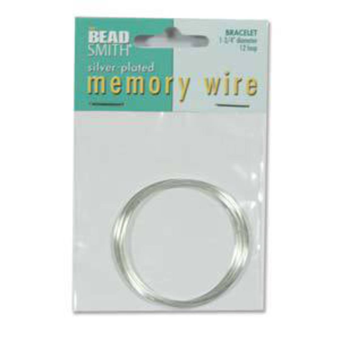 Memory Wire, Small (1.75") Bracelet - bright silver: 12 coil pack image 0