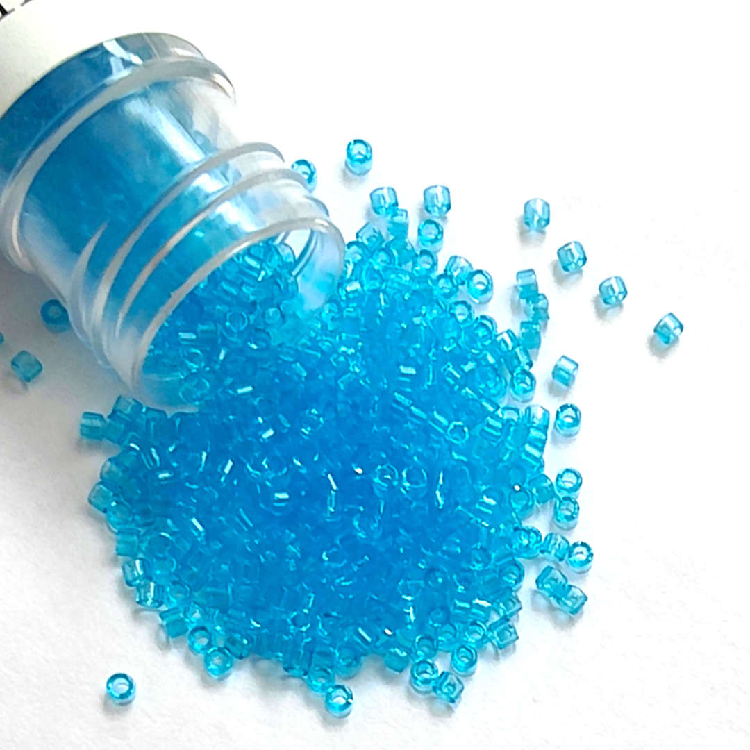 11/0 Miyuki Delica, colour 1109 - Aqua Blue transparent (5.4 grams) image 0
