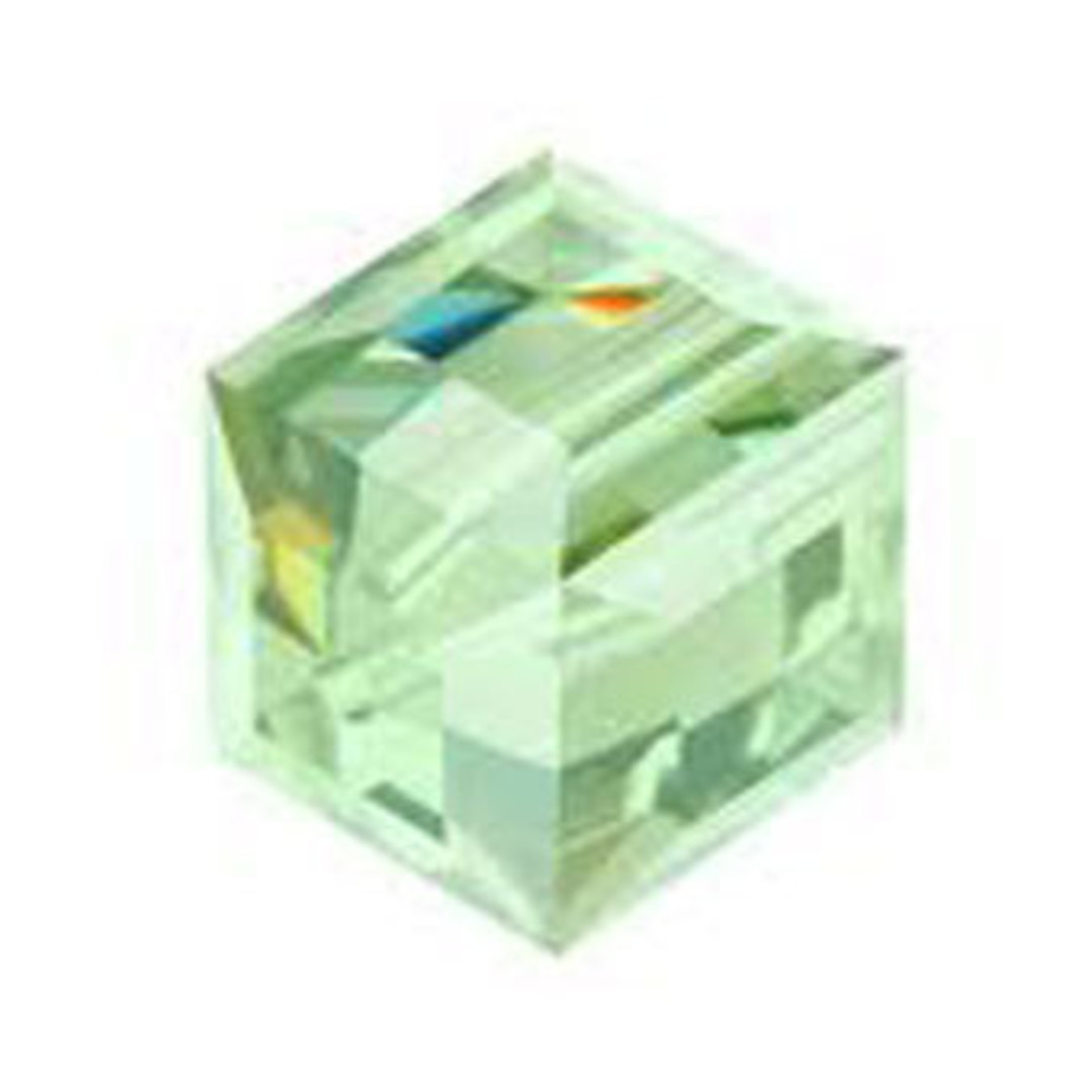 4mm Swarovski Crystal Cube, Chrysolite image 0