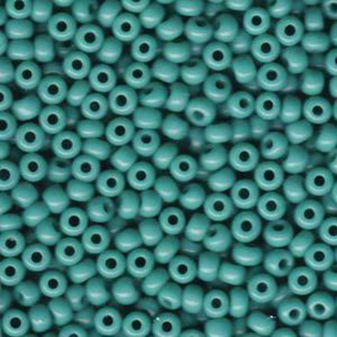 Miyuki size 6 round: 412- Matte Opaque Turquoise (7 grams) image 0