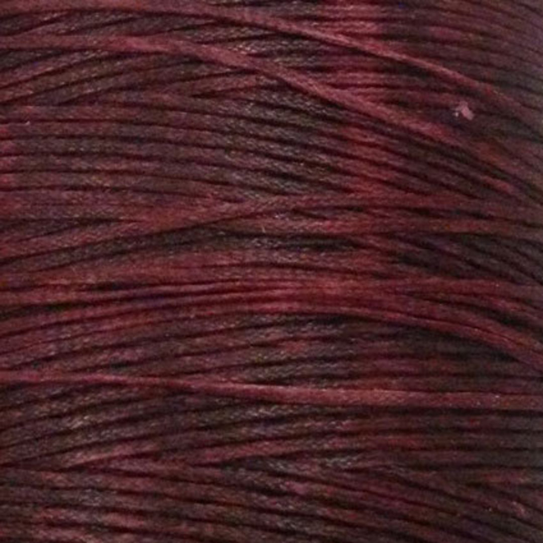1mm Braided Waxed Cord, Dark Wine Brown image 1