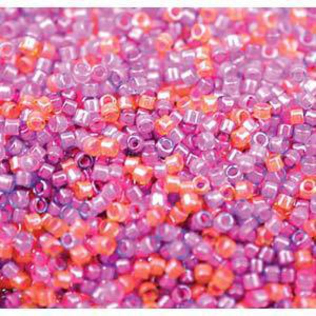 11/0 Miyuki Delica, Luminous MIX 4 - pinks and purples (7.2 grams) image 0