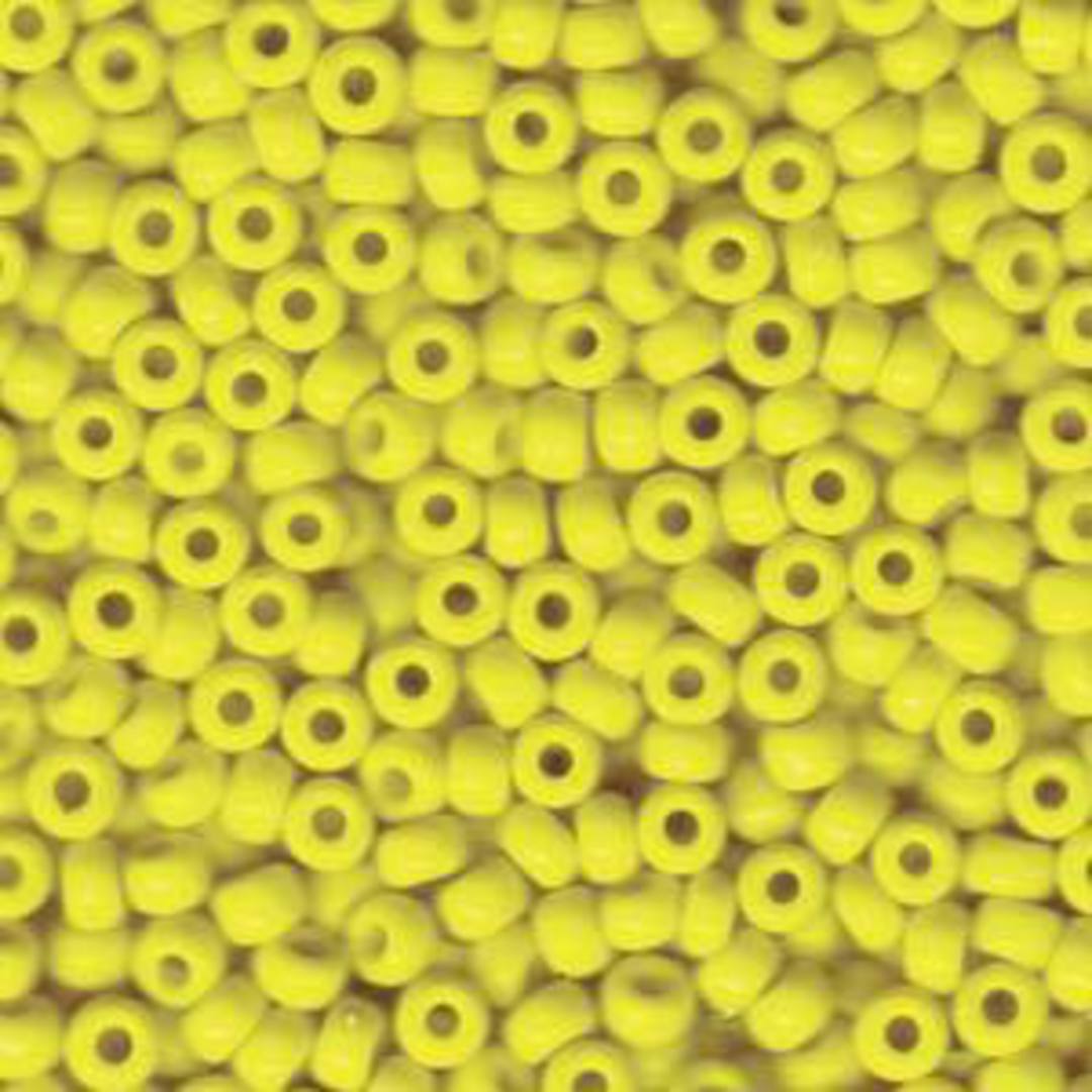 Miyuki size 8 round: 404 - Opaque Yellow (7 grams) image 0