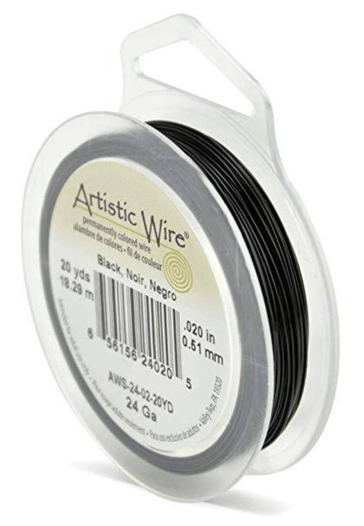 Artistic Wire: 24 gauge - Black (18.2m spool) image 0