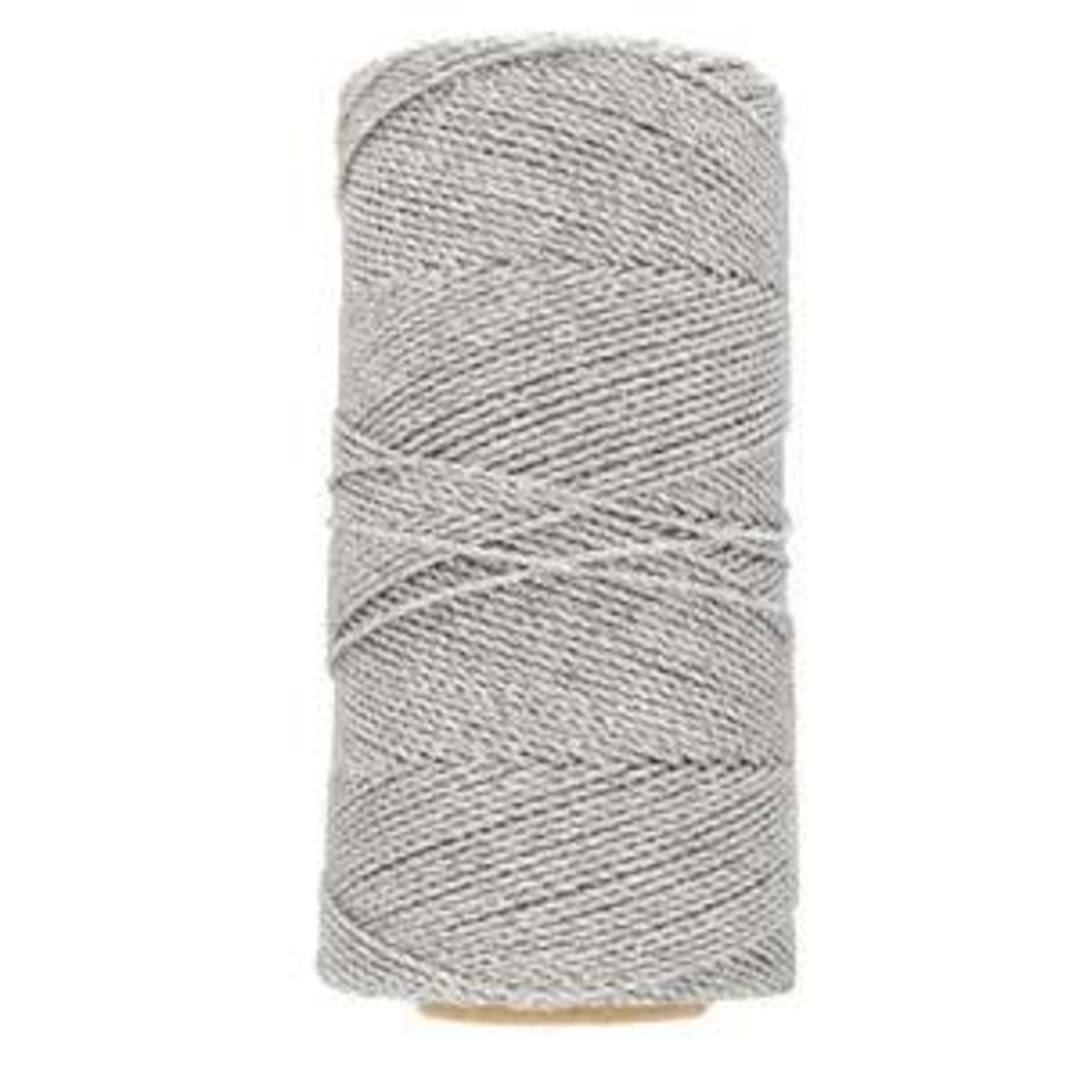 1mm Knot-It Brazilian Waxed Polyester Cord: Metallic Silver image 0