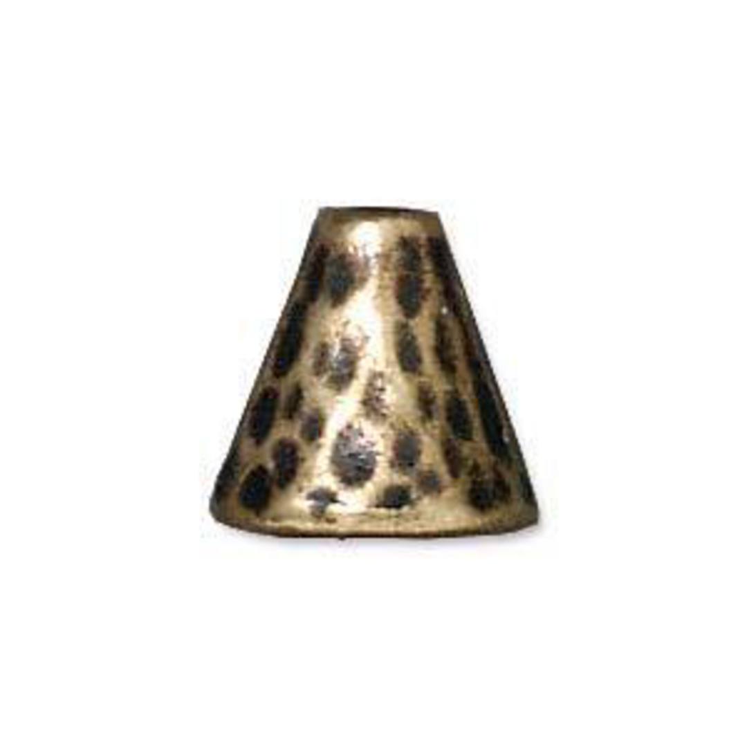 Hammered Cone, 8mm - Brass image 0