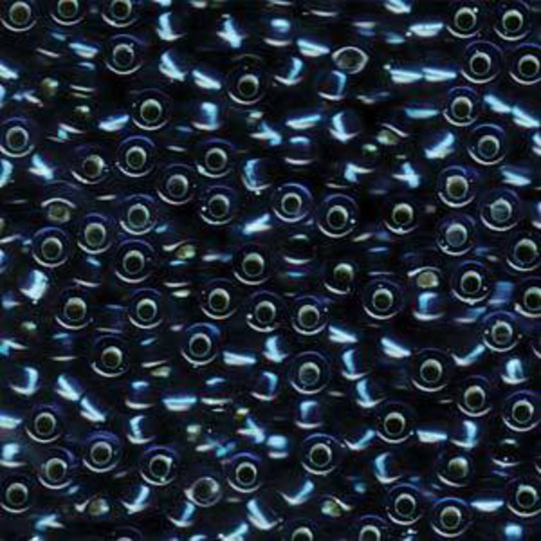 Miyuki size 6 round: 1425- Dyed Blue Zircon silverlined (7 grams) image 0