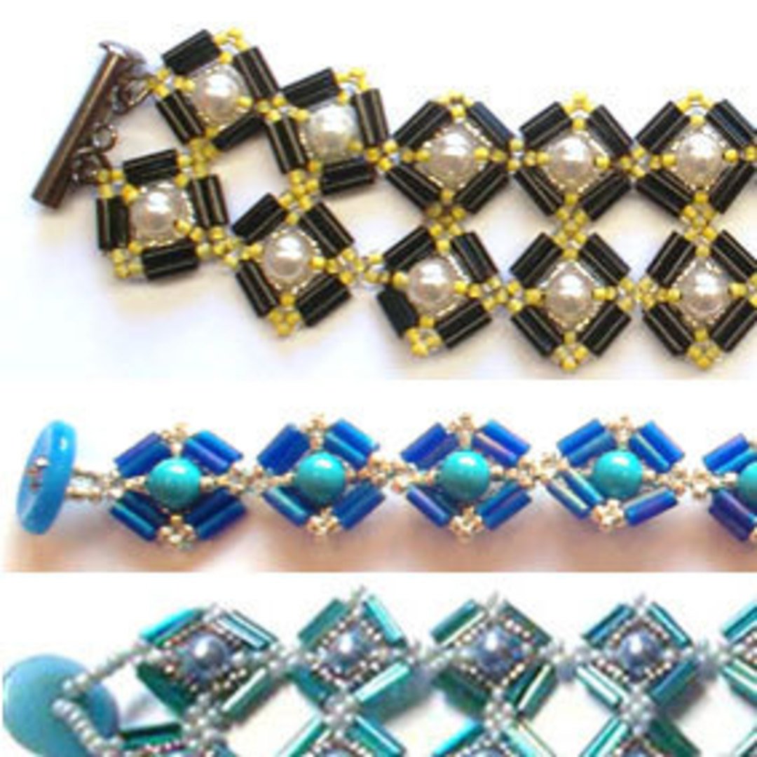 EMAILED Project Instructions: Mosaic Bracelet - Bugle Bead version image 0