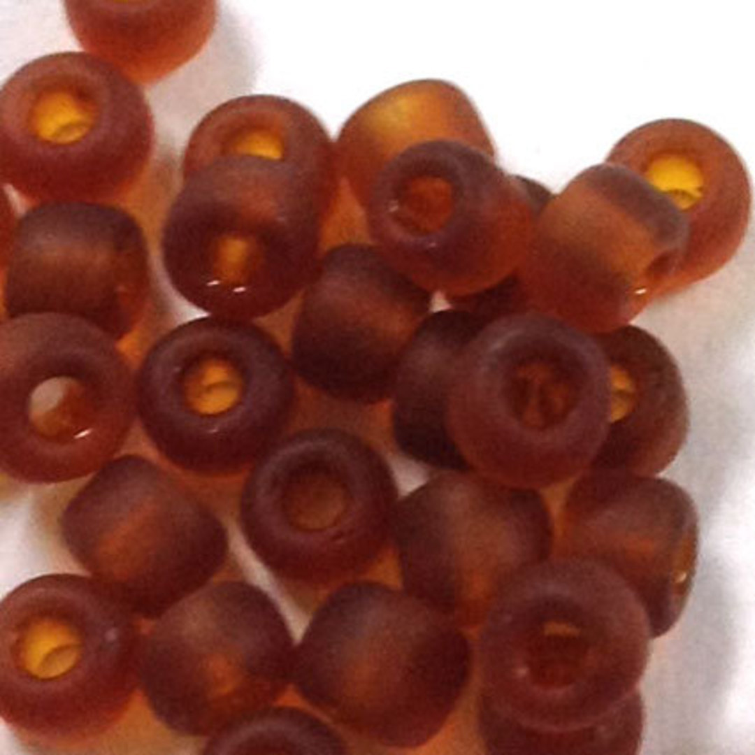 Matsuno size 8 round: F134 - Frosted Amber (7 grams) image 1