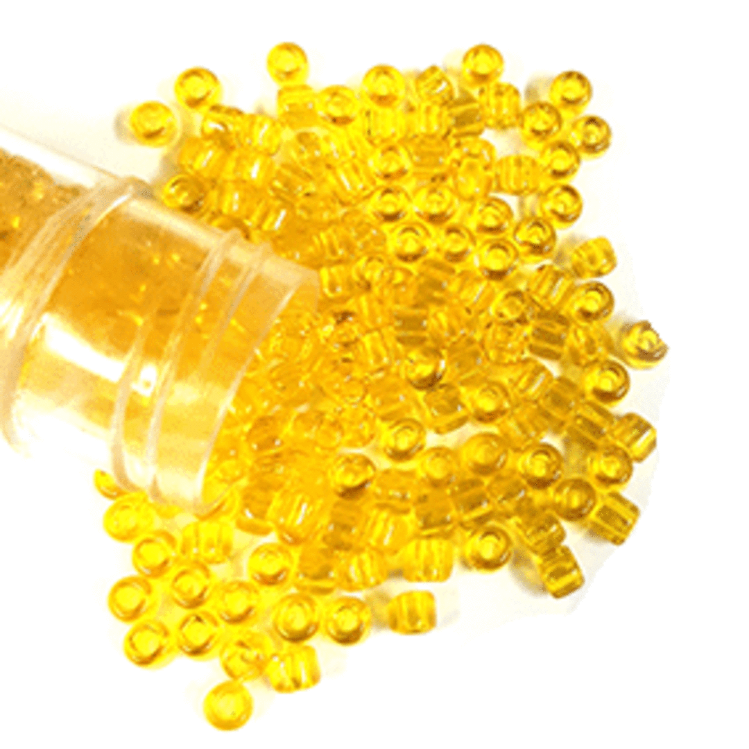 Matsuno size 8 round: 136 -Bright Yellow, transparent (7 grams) image 0
