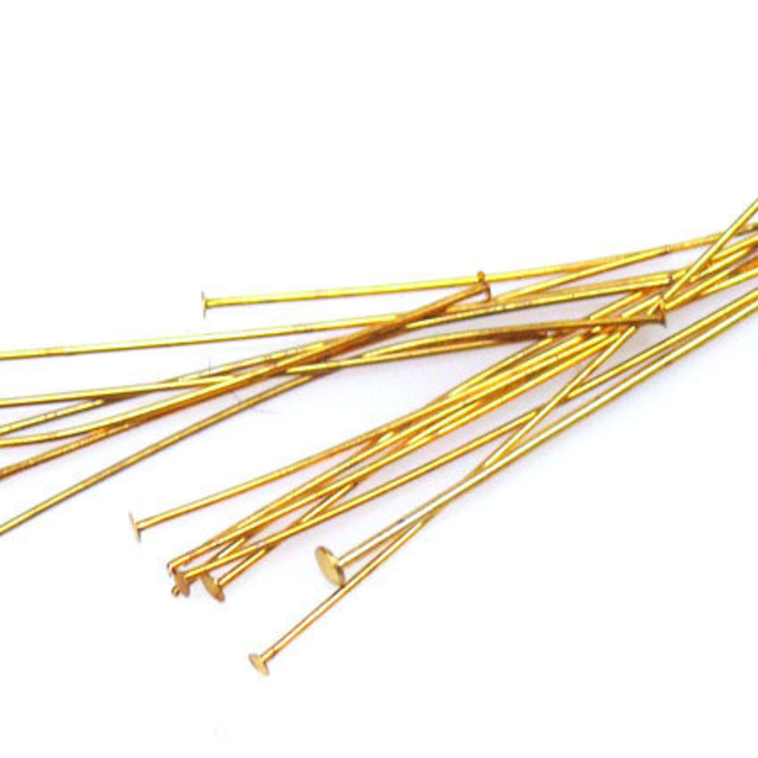 Very Short (25mm) Headpin (21g) - Gold plate image 0