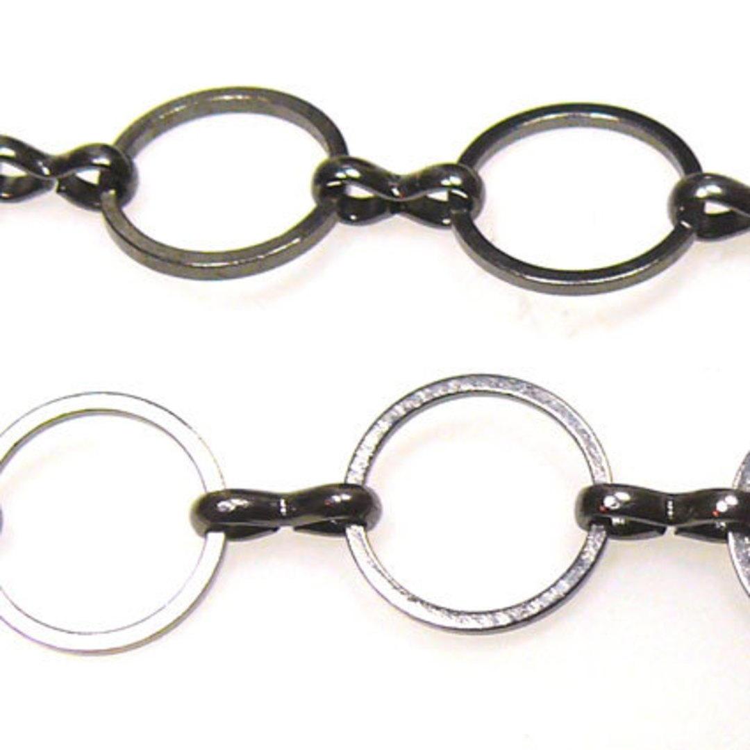 NICKEL FREE CHAIN: 12mm rounds with 8mm figure 8 link, Gunmetal image 0