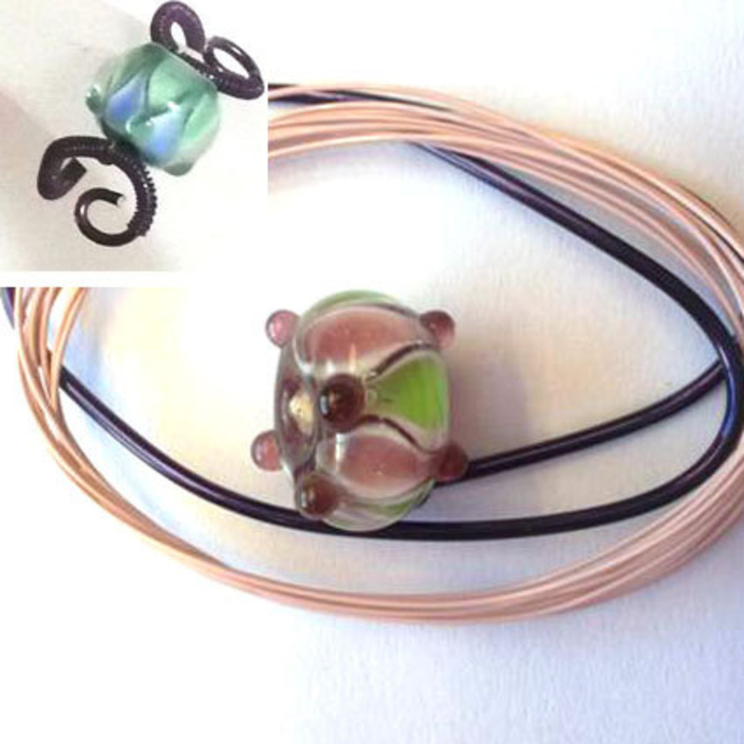 Wire Ring Kit, Purple and Green Rhondelle image 0