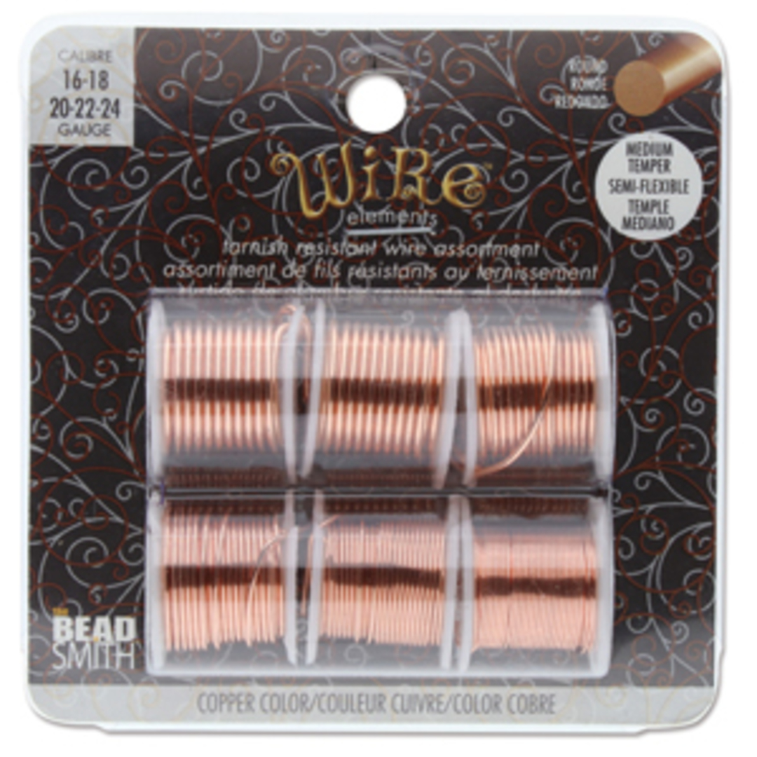 Beadsmith Craft Wire, Assorted Copper: 24-22-20-18-16 gauge. image 0