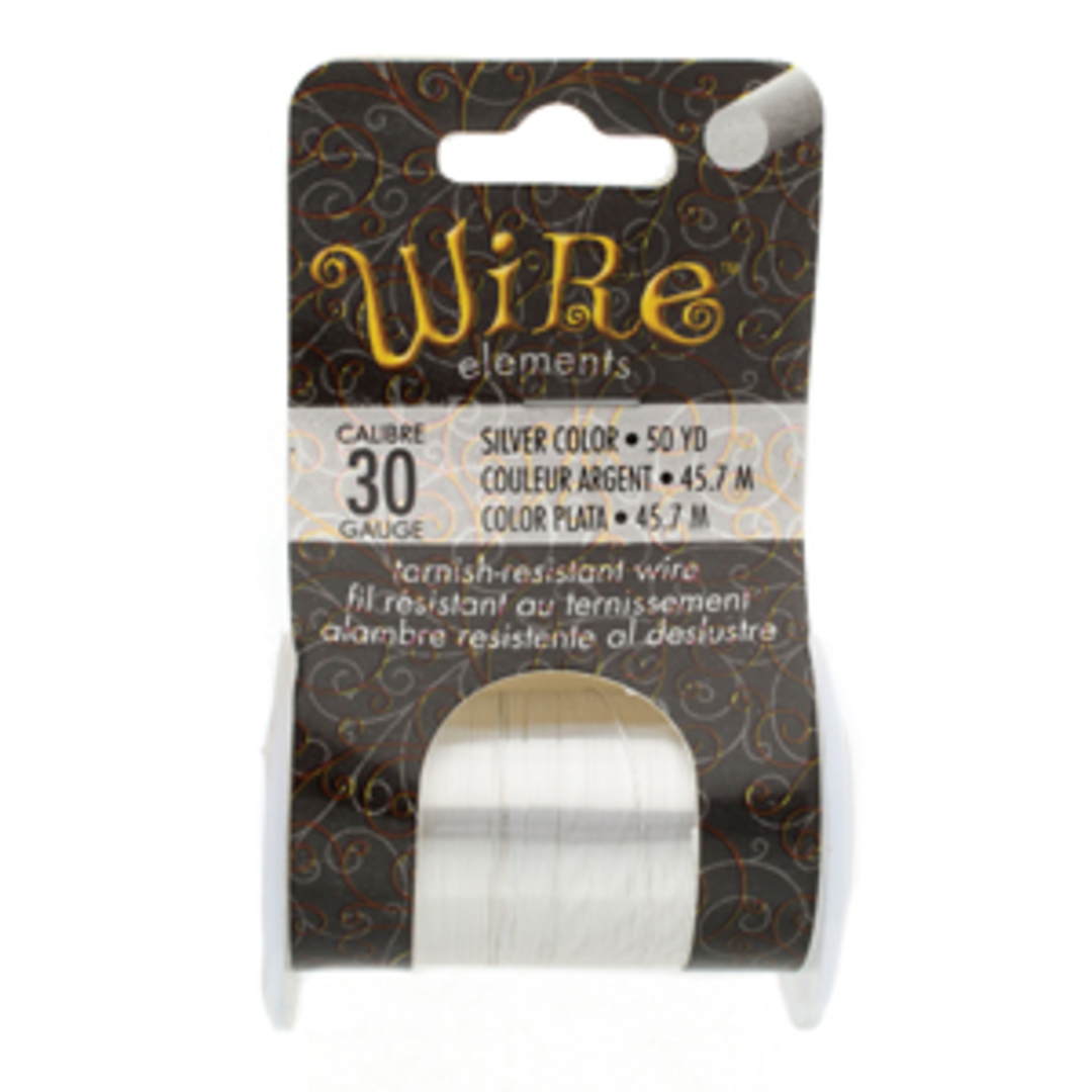 Beadsmith Craft Wire, Silver Colour: 30 gauge (med temper) image 0