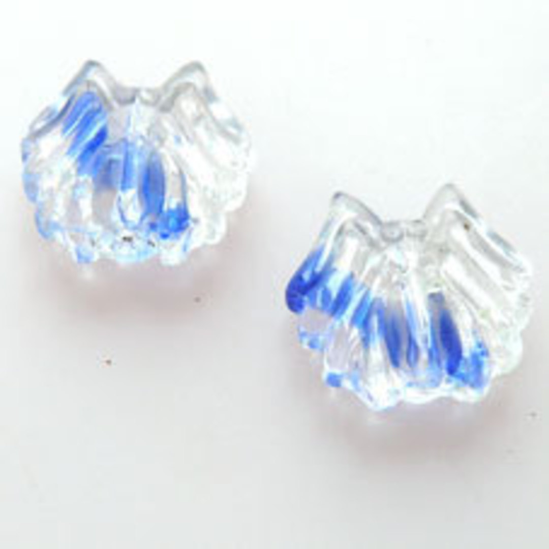 Glass Spider Bead, 14mm - Blue/Transparent Mix image 0