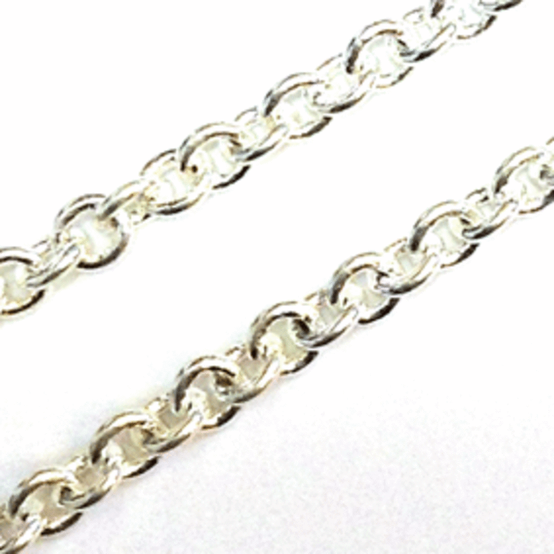 Medium Curbed Chain: Bright Silver (4mm) image 0