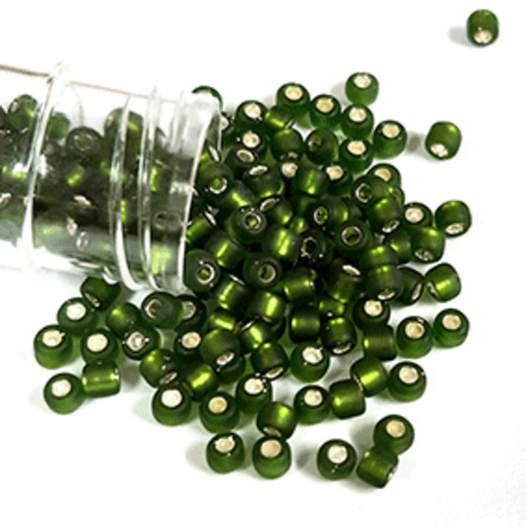 Matsuno size 8 round: F15 - Frosted Olivine (7 grams) image 0