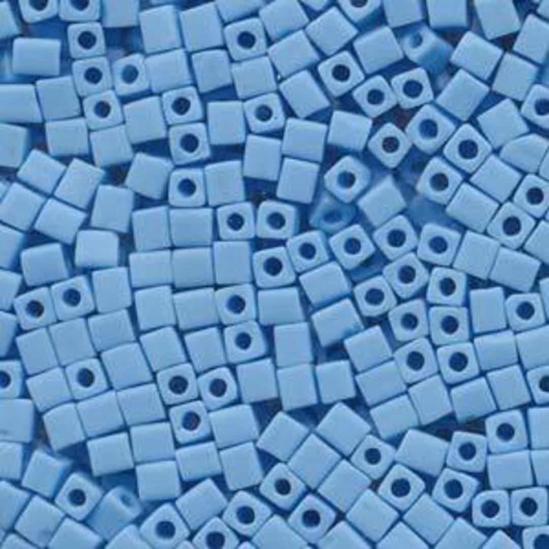 4mm Miyuki Square: 413F - Opaque Frosted Light Blue image 0