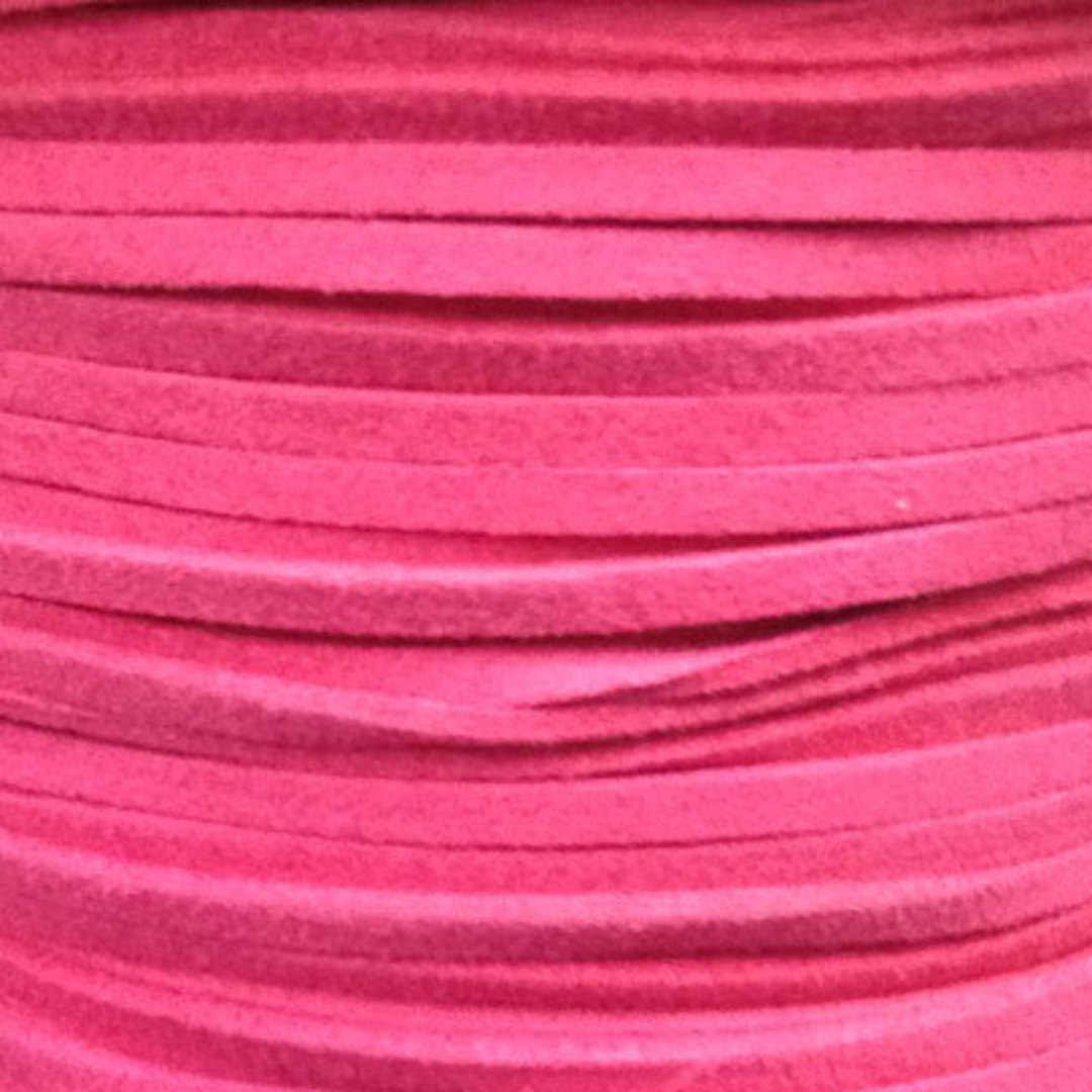 Faux Suede Cord, Hot Pink image 1