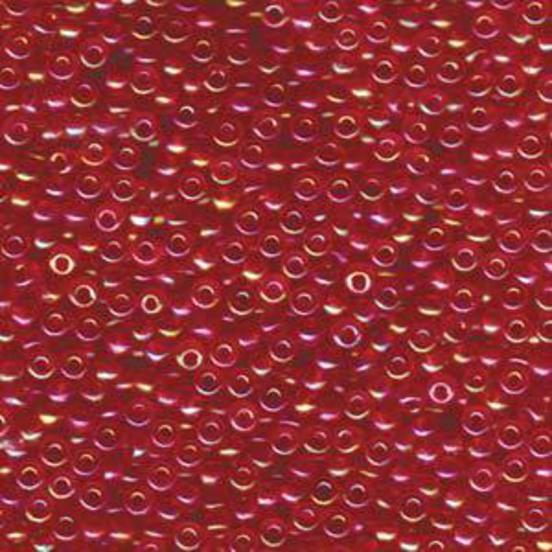 Miyuki size 8 round: 254D - Transparent Dark Red (7 grams) image 0