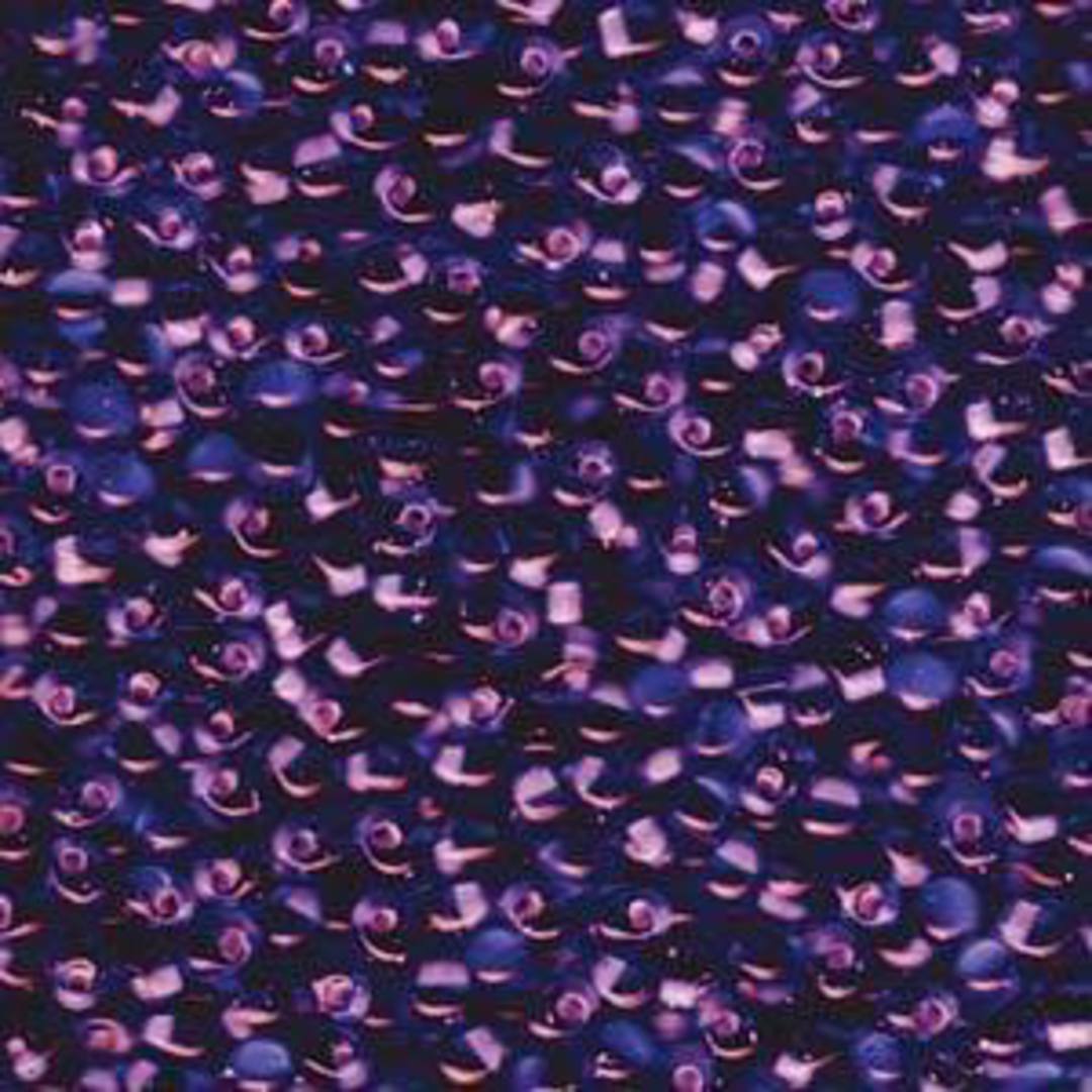 3.4mm Miyuki Drop - Pink Lined Deep Sapphire image 0