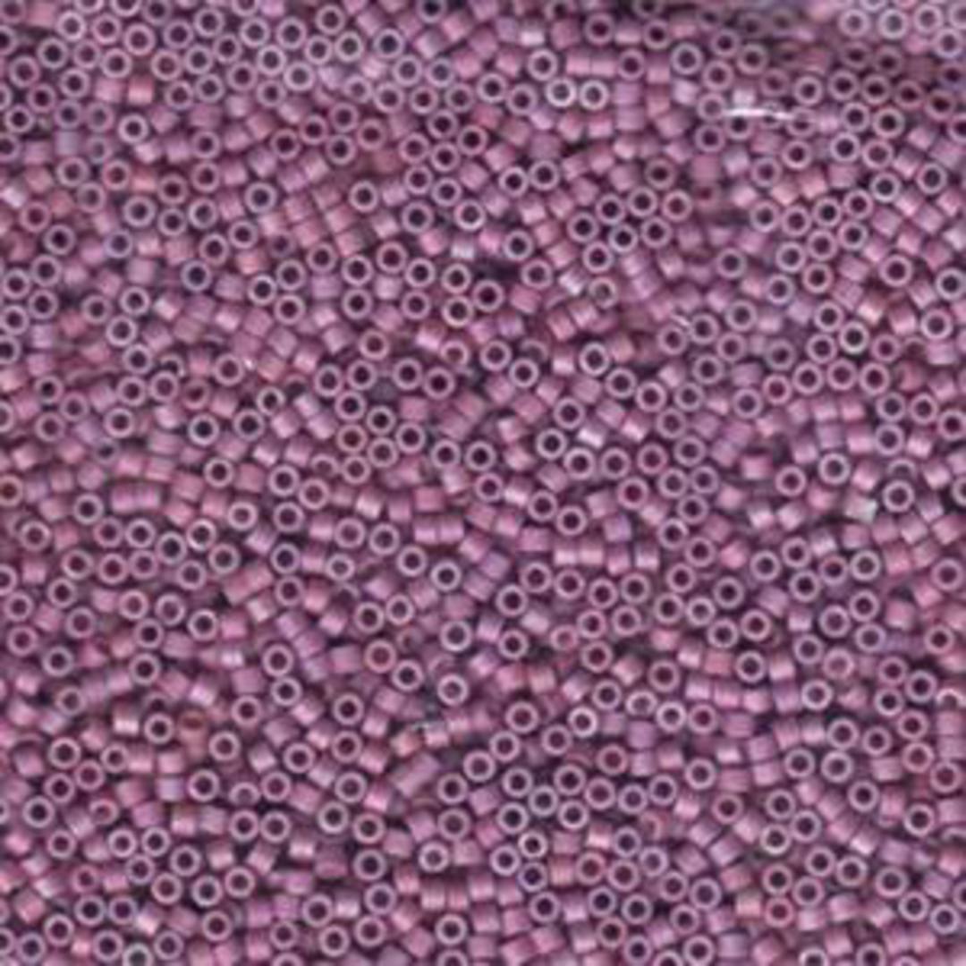 11/0 Miyuki Delica, colour 1066 - Matte Metallic Dk Lilac lustre (5 grams) image 0