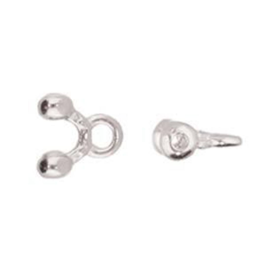 Cymbal Finding: Alona - Size 8/0 bead ending - Antique Silver image 1
