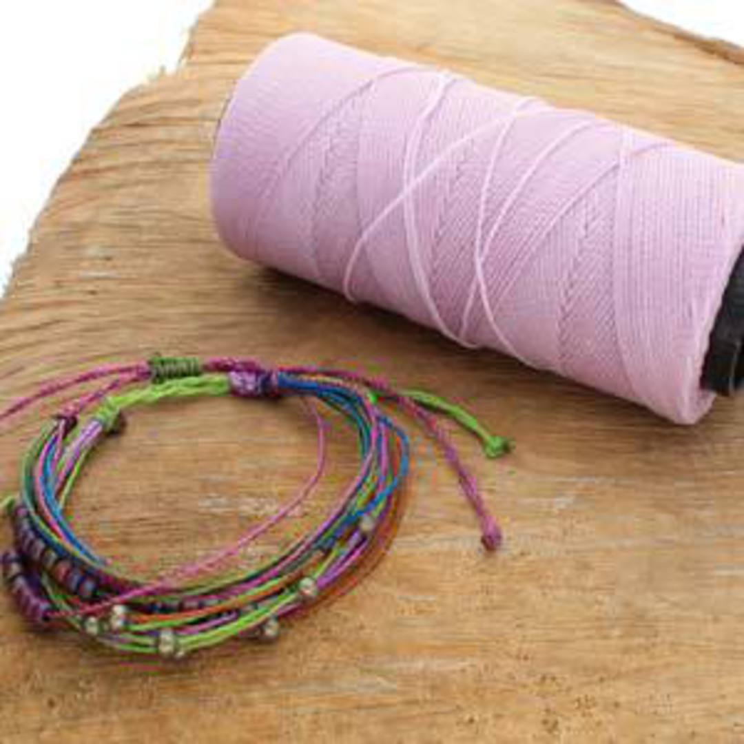 NEW! 0.8mm Knot-It Brazilian Waxed Polyester Cord: Lilac image 1