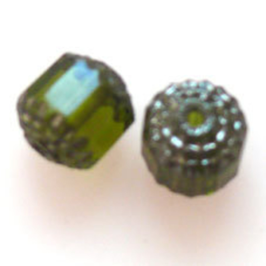 Cathedral Bead, 8mm x 12mm - Olivine image 0