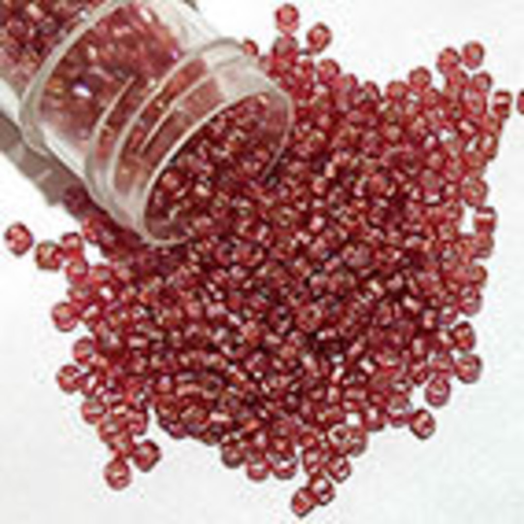 Matsuno size 11 round: 640C - Pink Shimmer, silver lined (7 grams) image 0