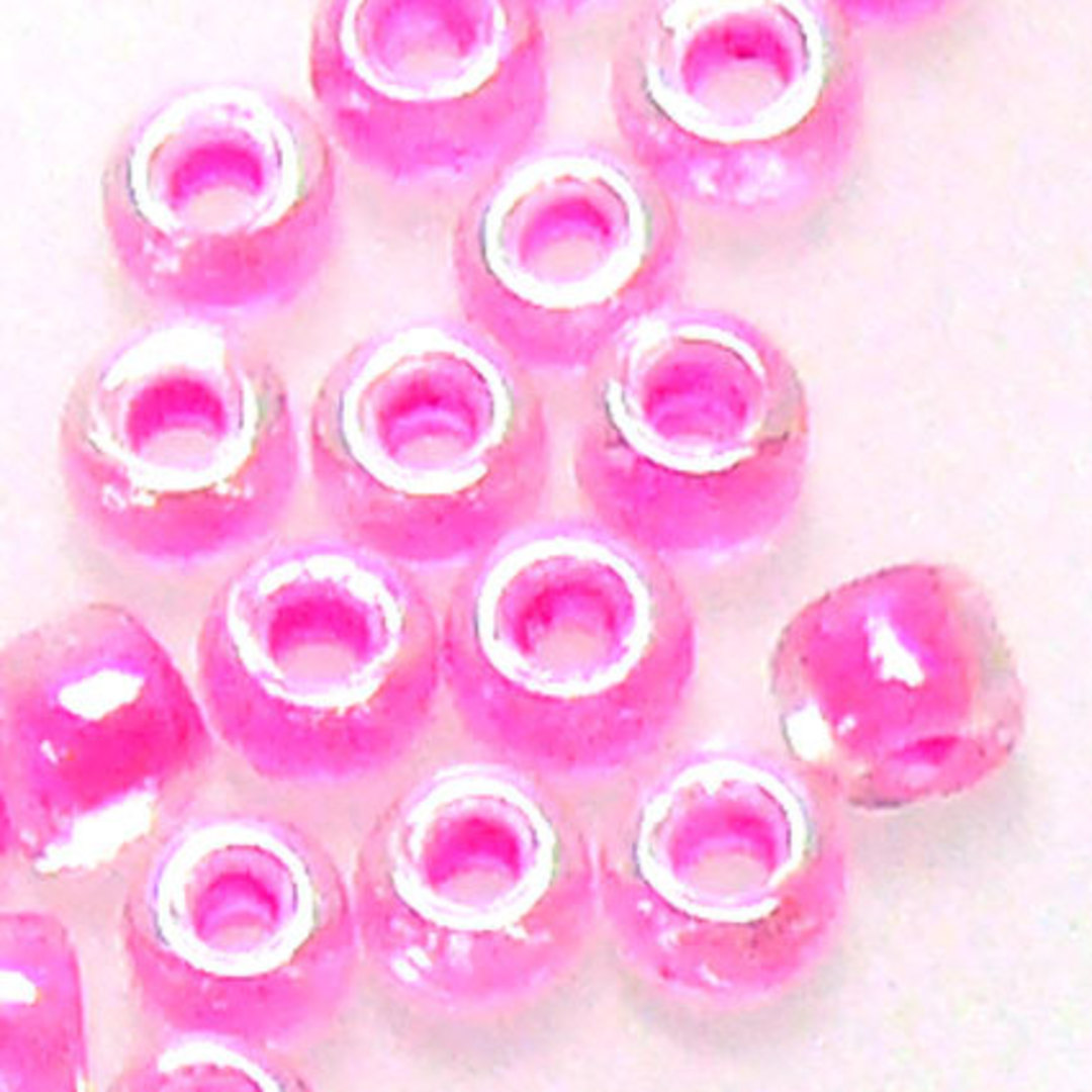 Matsuno size 11 round: 207A - Neon Pink/Clear, colour lined image 0