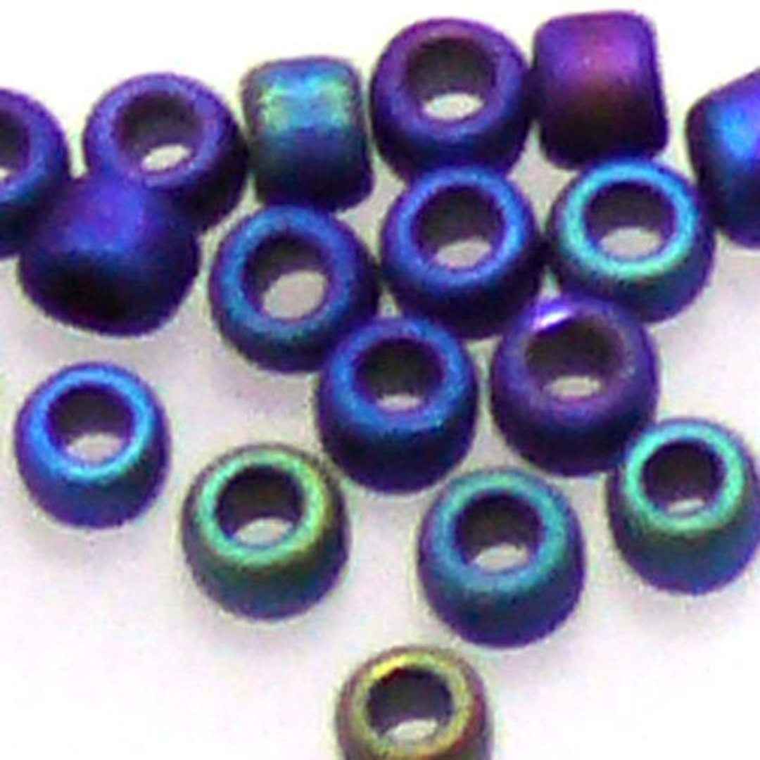Miyuki size 11 round: F455C - Frosted Blue Iris image 0