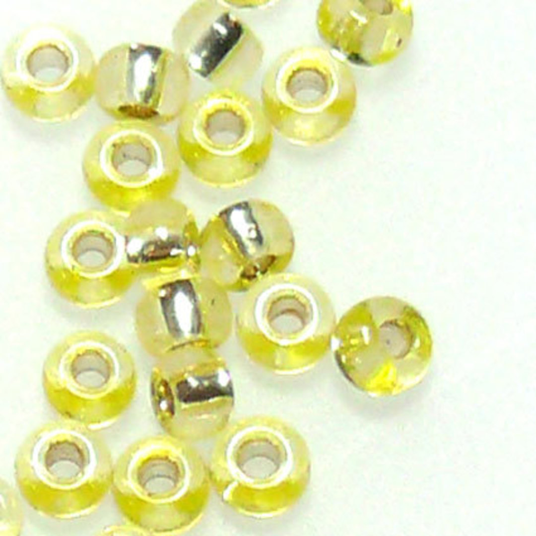 Miyuki size 11 round: 6A - Yellow, silver lined (7 grams) image 0