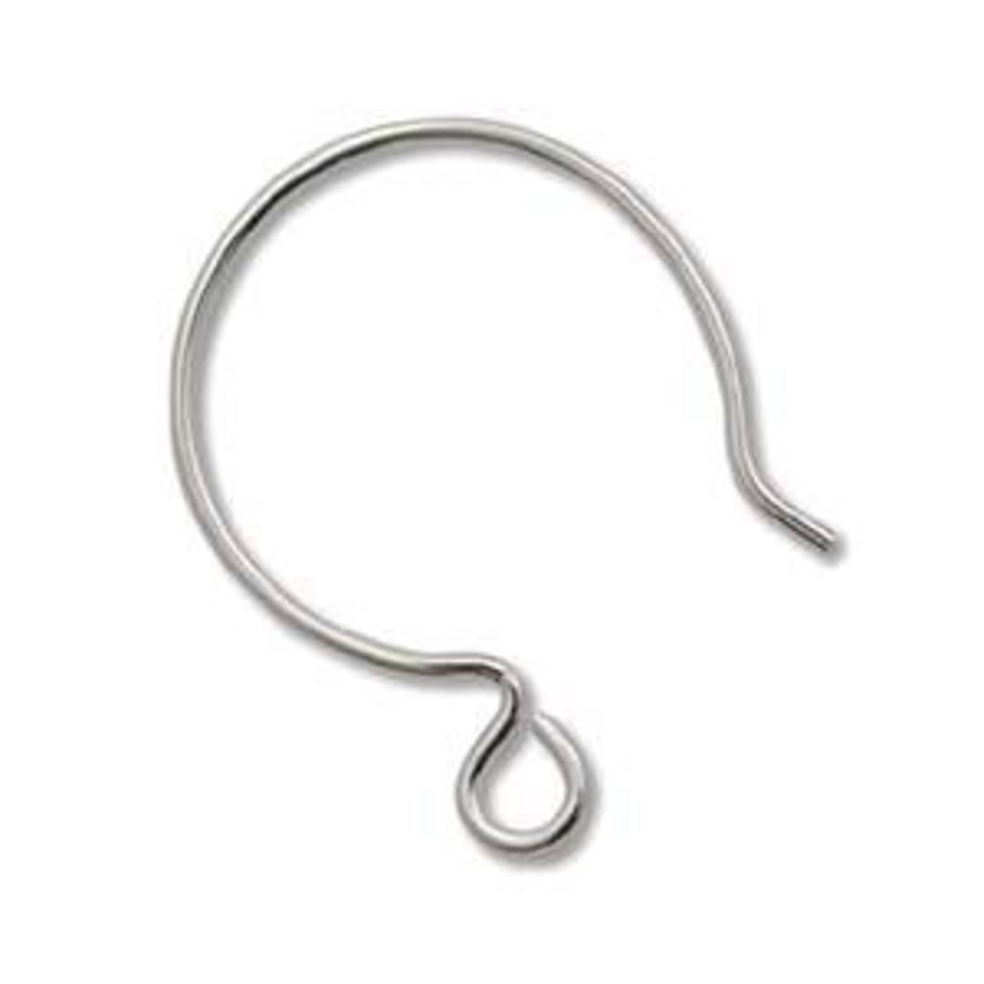 Sterling Silver: 17mm Hoop Earring Hook image 0