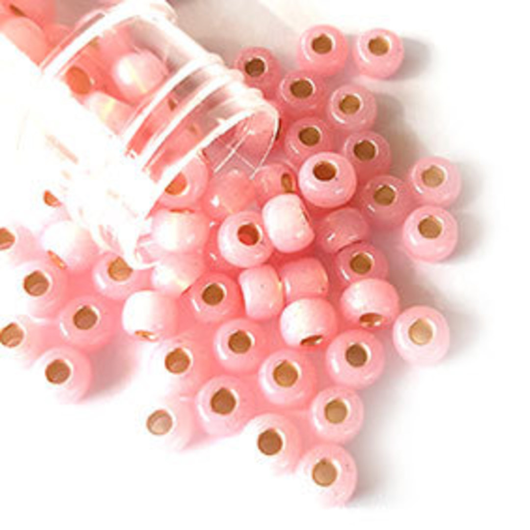 Miyuki size 6 round: 555 - Light Pink Satin (7 grams) image 0