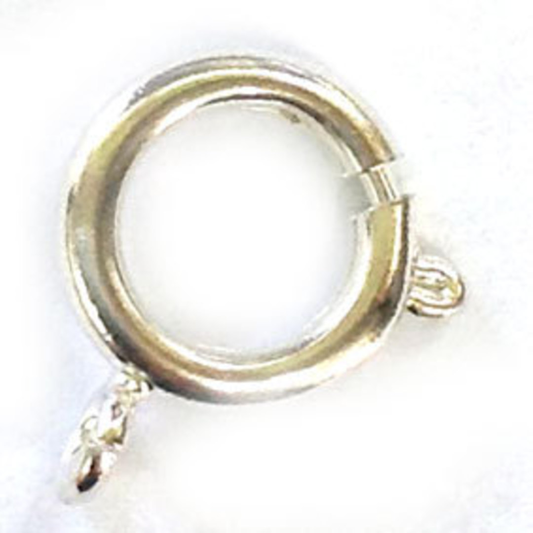 12mm Spring Ring Clasp - aged silver image 0