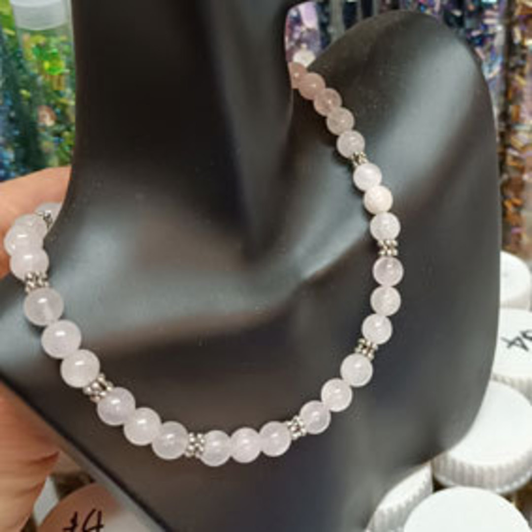 KITSET: Simple Semi Precious Necklace - Rose Quartz image 0