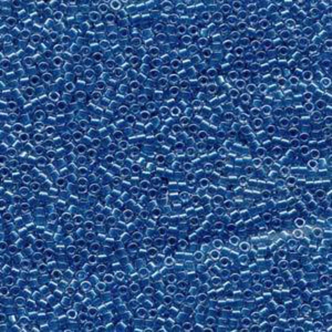 11/0 Miyuki Delica, colour 920 - Sparkling Cerulean Blue lined Crystal (5 grams) image 1