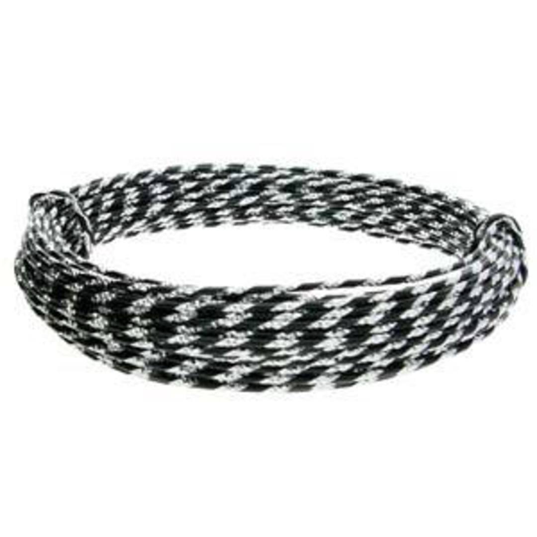 Aluminum Diamond Cut Craft Wire: 12 gauge - Black/Silver (dead soft) image 0