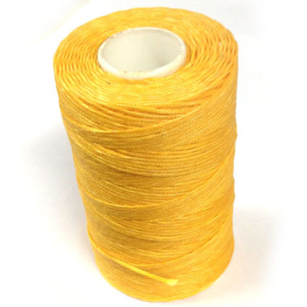 1mm Braided Waxed Cord, Canary Yellow image 0