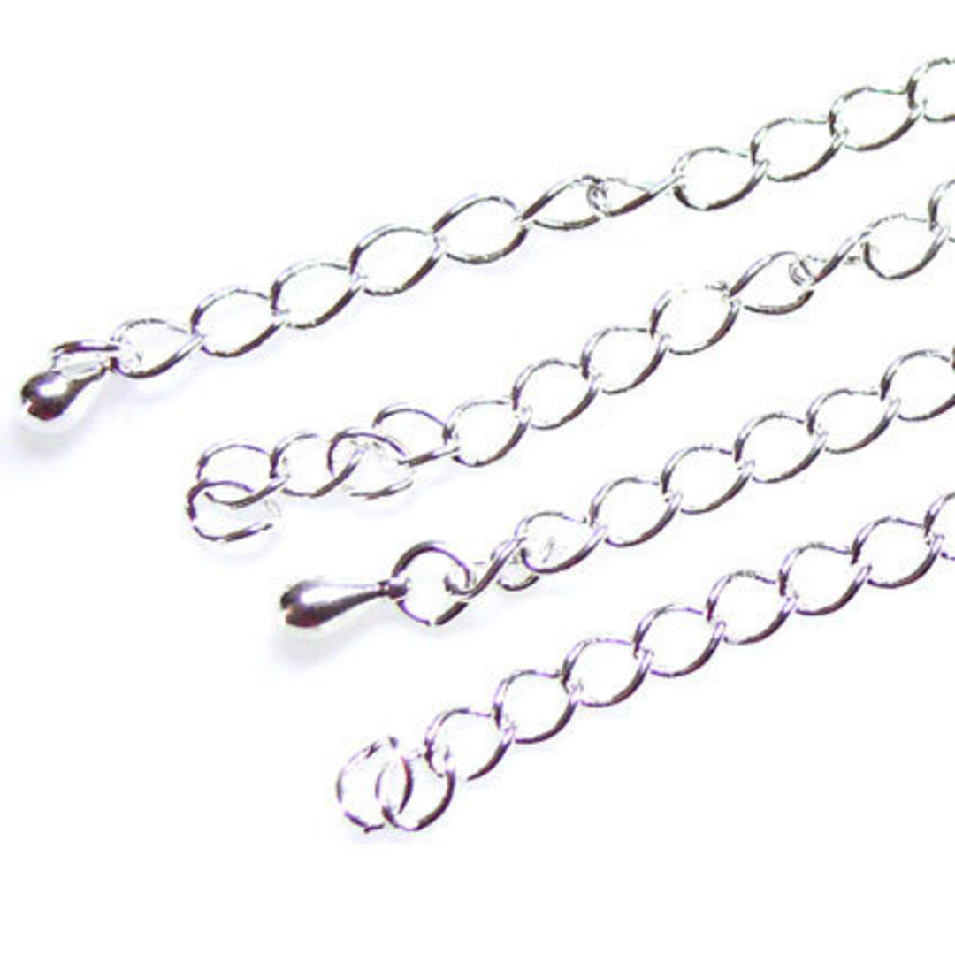 Extender Chain, 5cm: Bright silver image 0