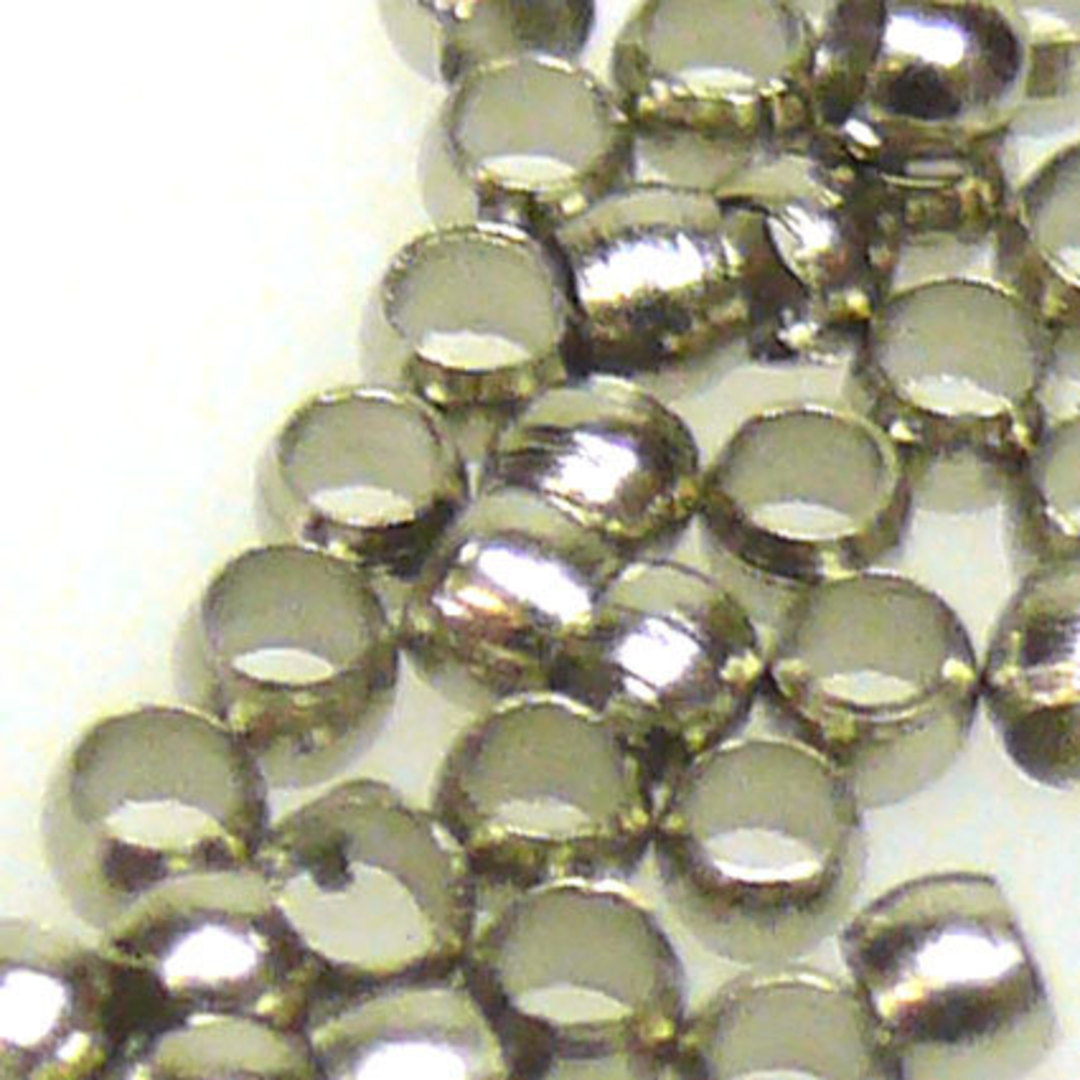1.5mm (regular) Crimp Bead: Antique Silver image 0