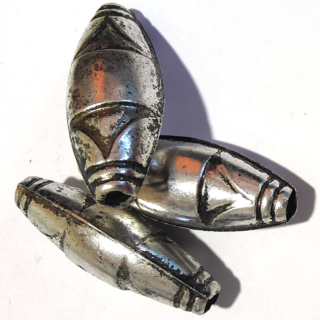 Indian Metal Bead 3: Long Oval (16 x 38mm) image 0