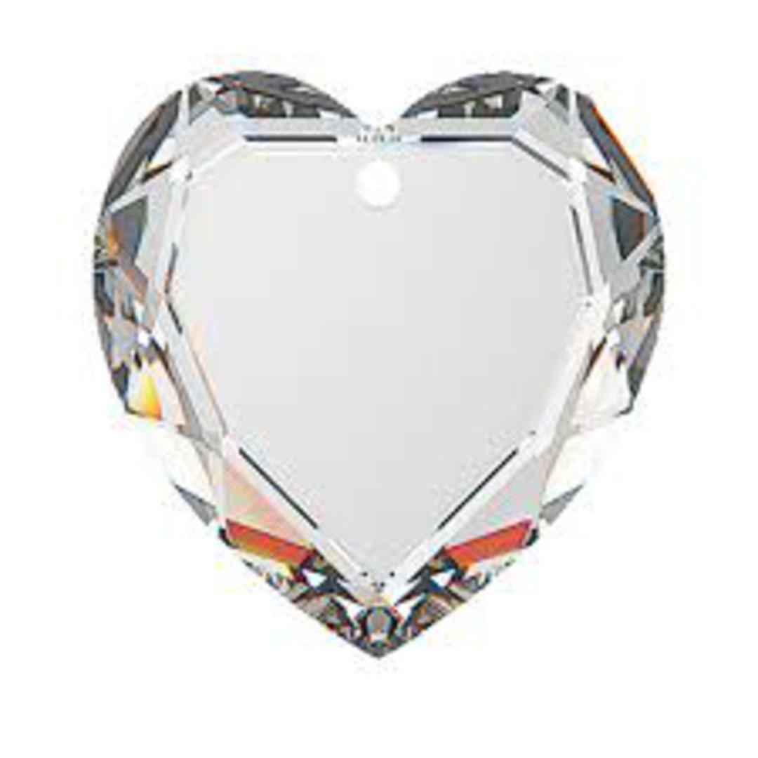 Swarovski Flat Heart, 10mm - Crystal image 0